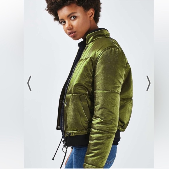 Shiny Satin Puffer Jacket - Picture 8 of 9